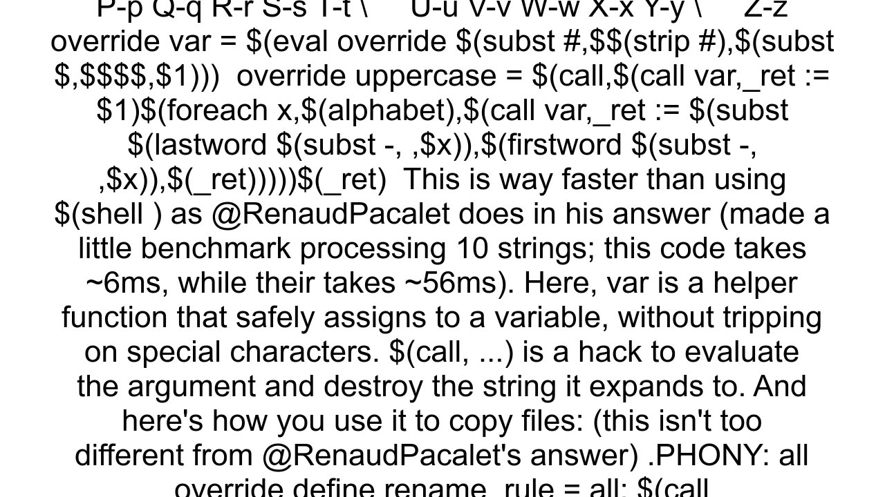 Makefile Pattern recipe for filename copying and renaming as temporary file