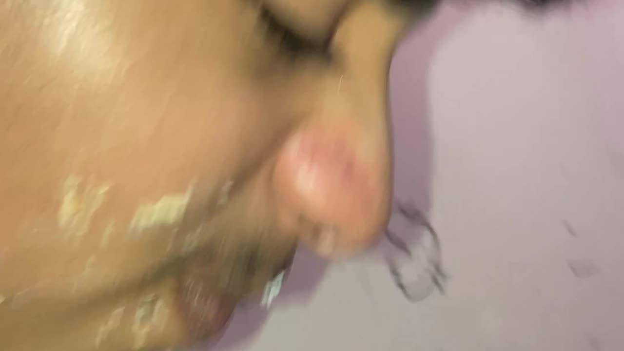 Put a cake on the friend's face | My friend crying😭