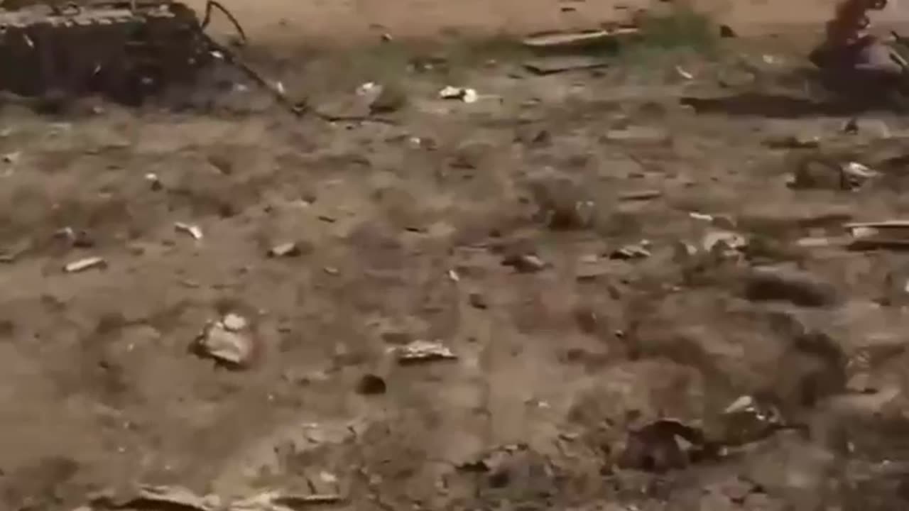 Broken Ukrainian Armed Forces equipment near the village of Rabotino
