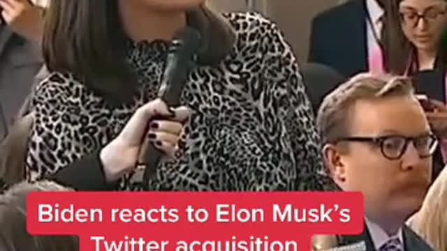 #Biden reacts to #ElonMusk #Twitter acquisition
