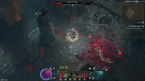 Diablo 4 boss fight - Fetid Mausoleum - Blood Bishop