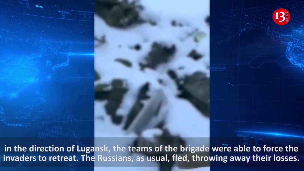 The Russians frozen on cold - Russians saying they don't throw deads left under the snow of corpses
