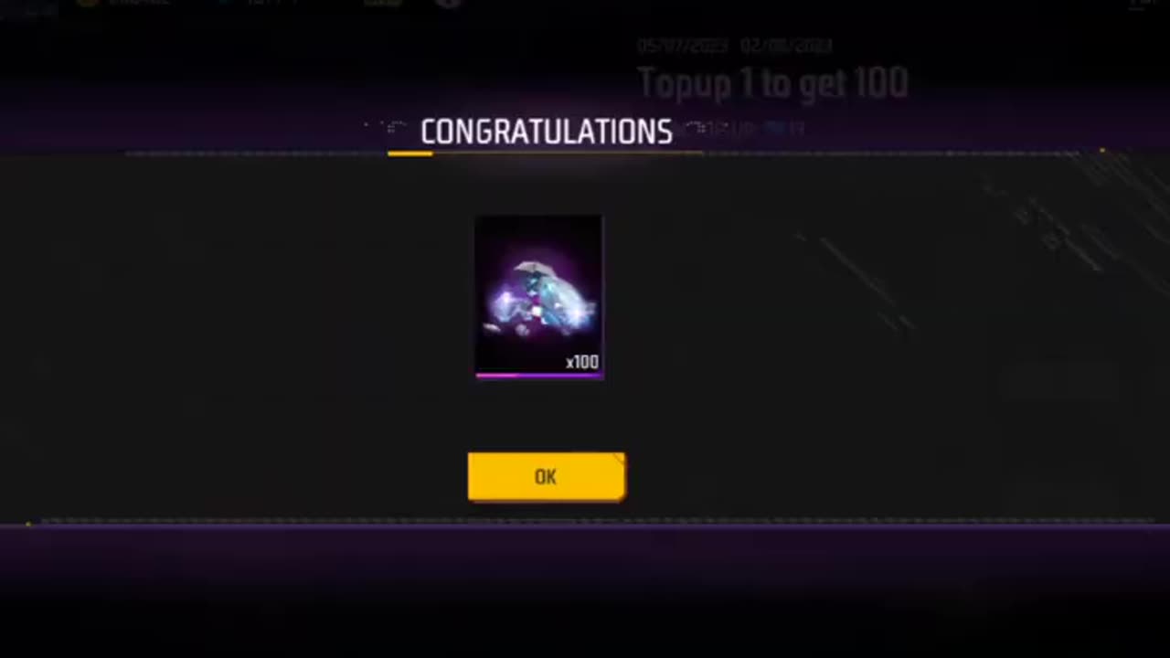 Top up And Get Free 100 Diamonds -- Garena Free Fire