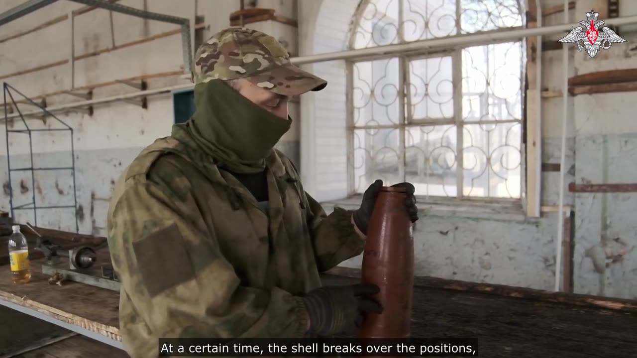 Russian Artillerymen distribute special propaganda leaflets to AFU positions in Avdeyevka direction
