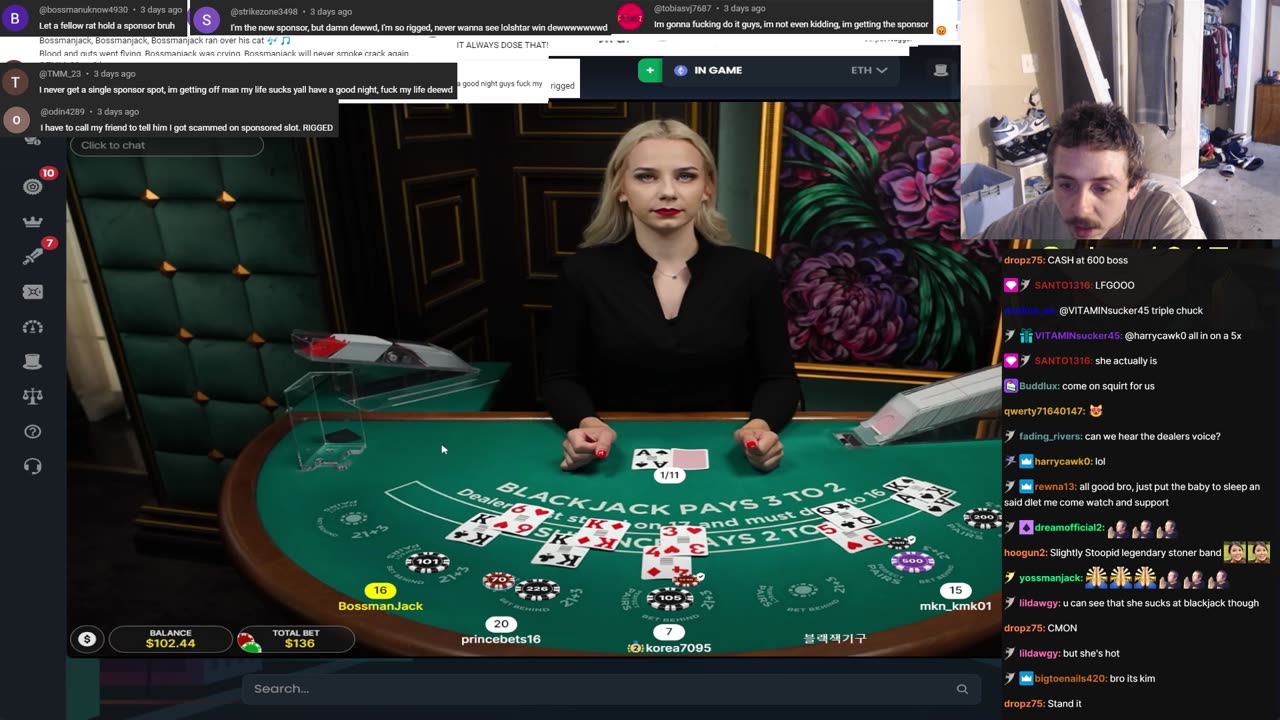 bossmanjack used his $100 networth on dice, its murphy,glitched balance,austin forgot its not friday