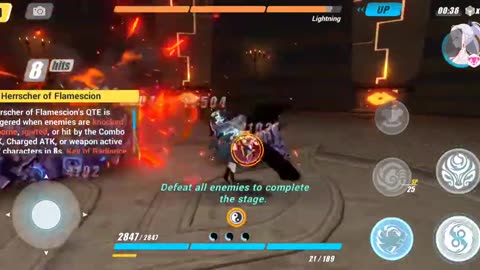 Honkai Impact 3rd - Herrscher Of Flamescion QTE/Evasion/Weapon Tutorial Gameplay
