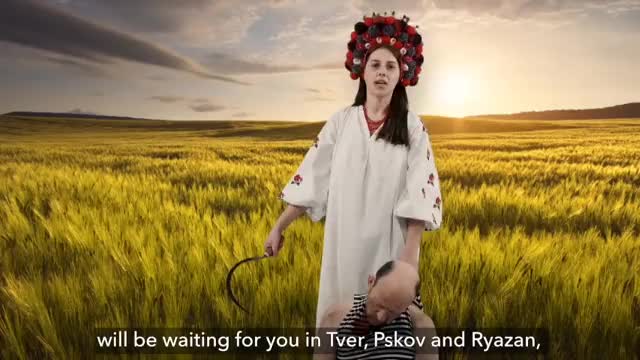 Publicité Ukrainienne russophobe et incitant a la haine