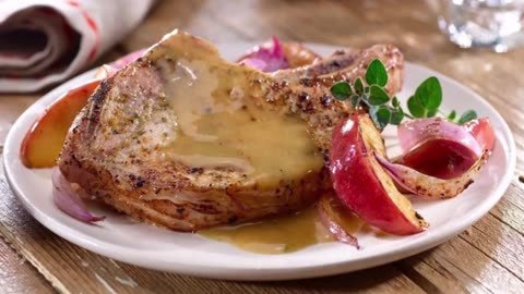 Chuletas de cerdo con salsa de manzana ¡Un plato irresistible!