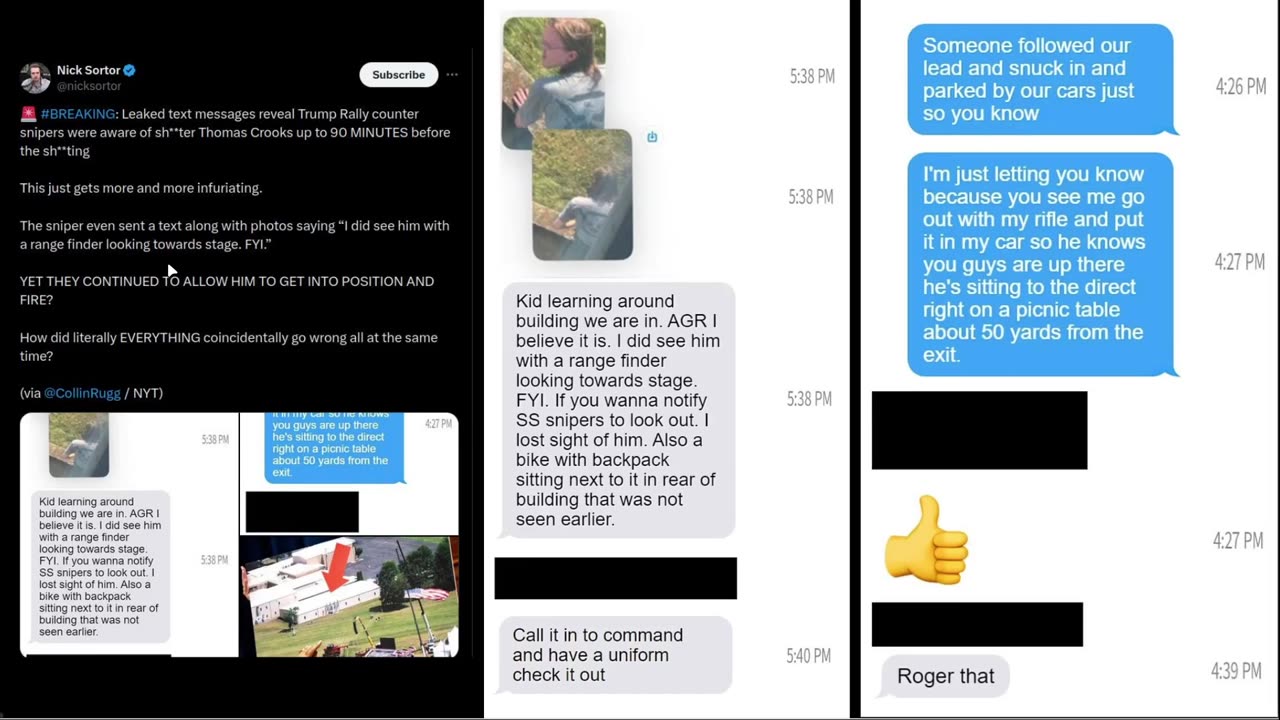Supporter Video | Police alerted to Trump Shooter over 1 hour beforehand | July 30 2024