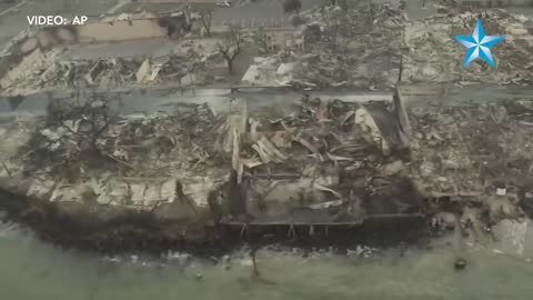 Directed Energy Weapon Aerial footage of once-vibrant town of Lahaina reduced to rubble