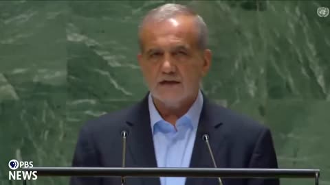 Iranian President Masoud Pezeshkian addresses the Israeli State of Terror killing 41,000 mostly Women & Children in 11 month