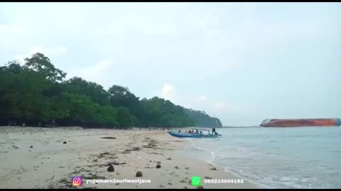 Fishing squid in pangandaran beach west java