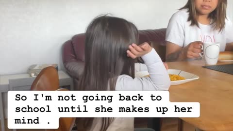 I'm Not Going Back To School Anymore | Little Girl Refuses to Go To School | kids life