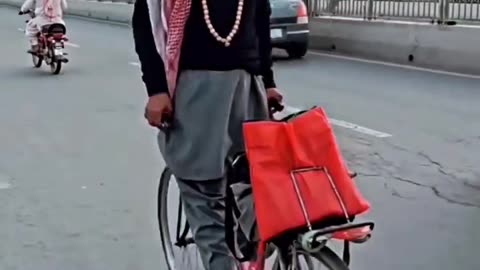 Amazing Cycling By Old Man In Pakistan