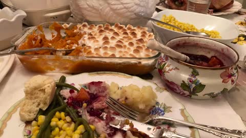 미국의 명절음식은 Thanksgiving dinner I cooked last year