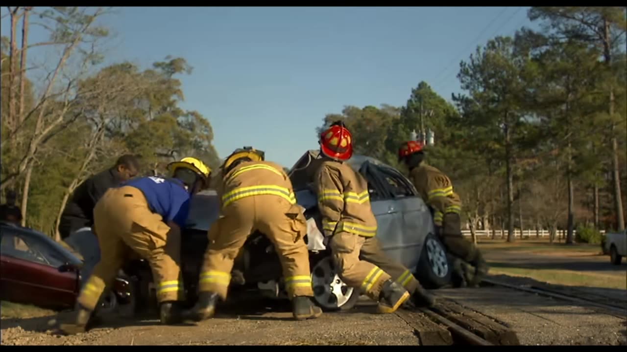 Fireproof Movie - Car Crash on Train Tracks Scene