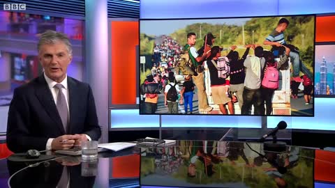 Record surge in migrants attempting to cross US-Mexico border - BBC News