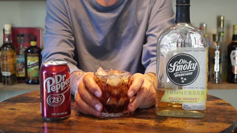Ole Smoky Peach Whiskey & Dr Pepper