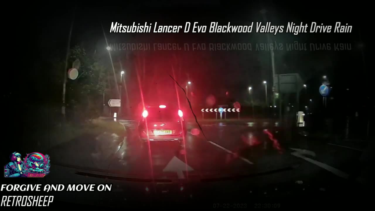 Mitsubishi Lancer D Evo Night Drive Mix in Rain Blackwood Valleys - Music Feat DJ Retrosheep