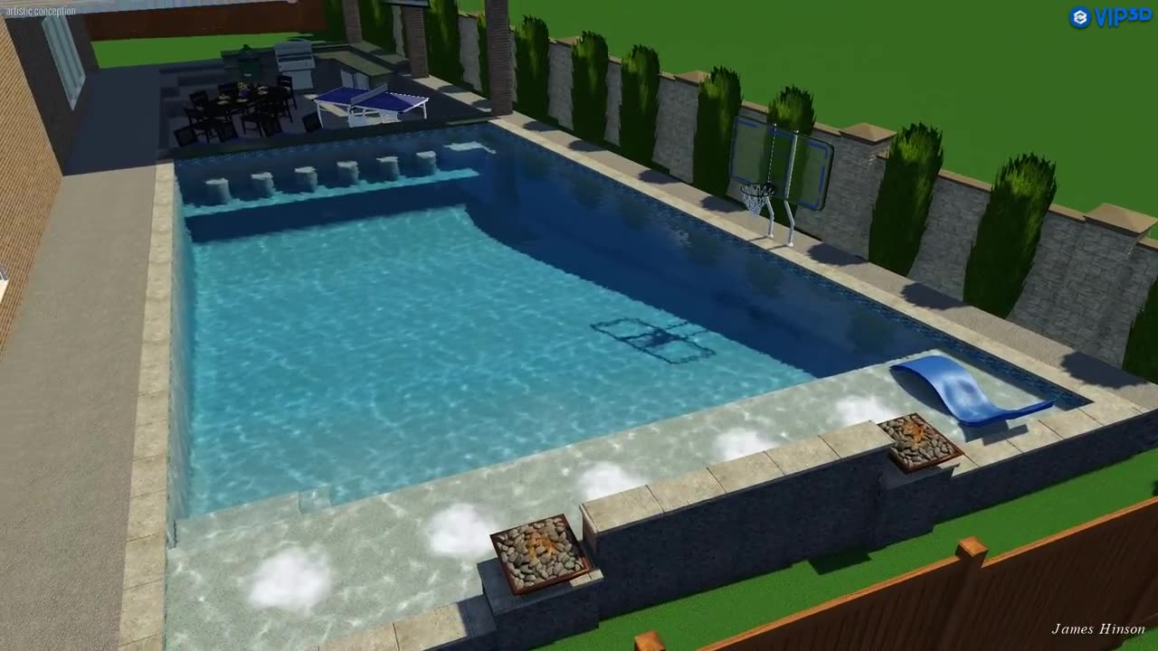Blue Science Pools - 3D Design - St Samons Family V2 - TX
