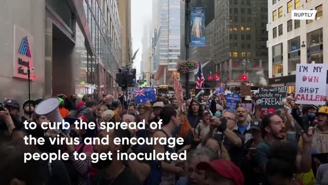 Anti-vaccine mandate protesters attack COVID testing unit in NYC