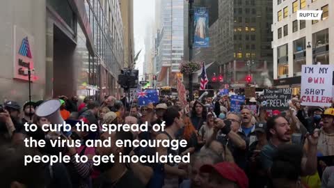 Anti-vaccine mandate protesters attack COVID testing unit in NYC
