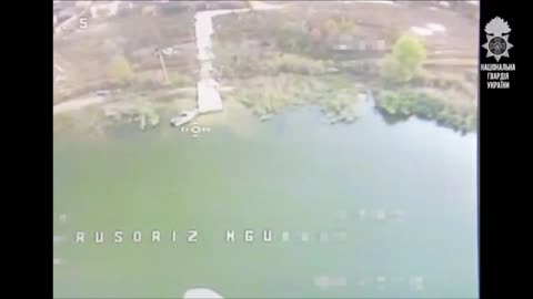 Drone Strike on Russian Boat in the Dnipro