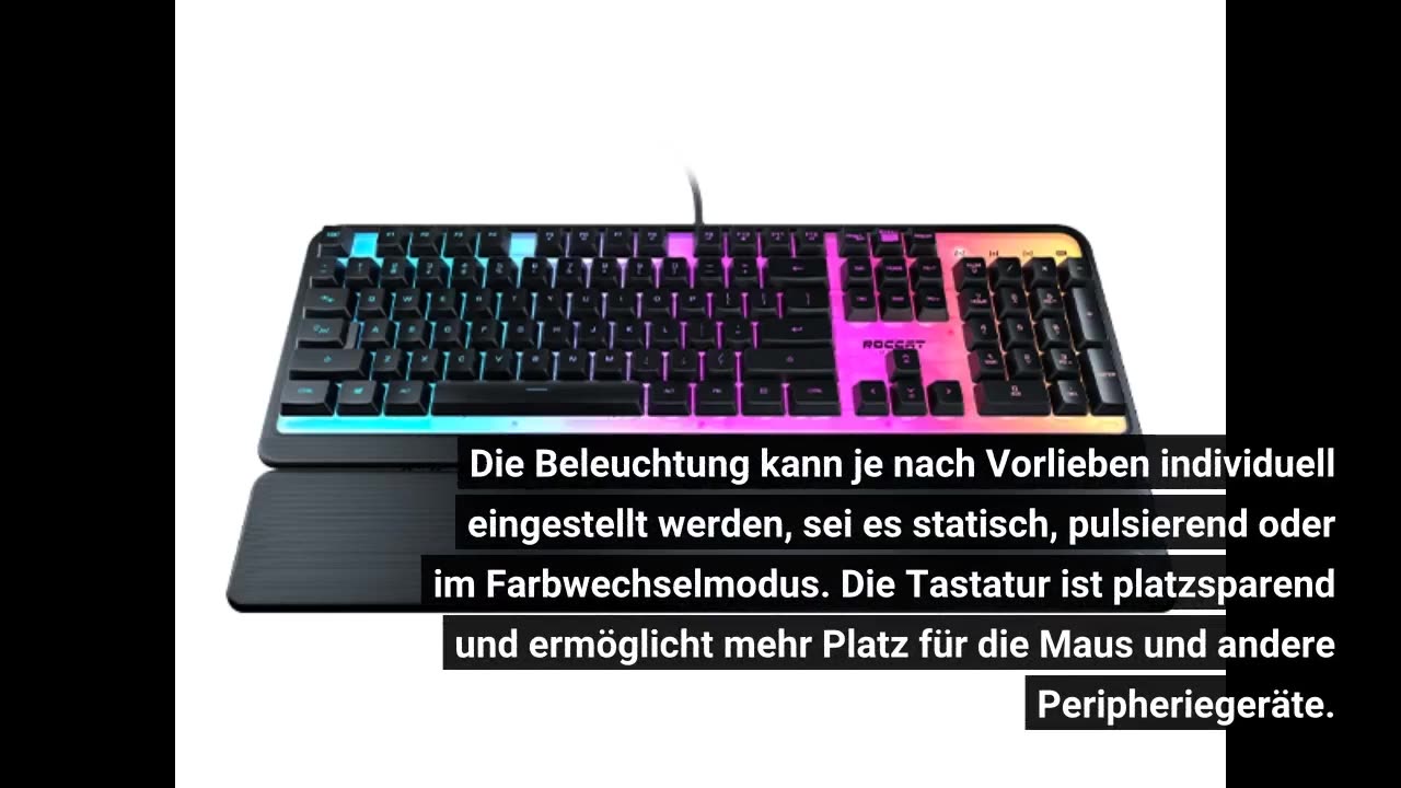Roccat Magma Mini RGB Gaming Keyboard in 60 Percent Size with 5 Programmable Lighting Zones