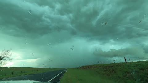Timelapse of Chasing Storm in Car in Colorado