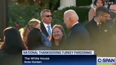 ICYMI - A little girl "karate blocked" Biden at the national Thanksgiving Turkey Pardoning.