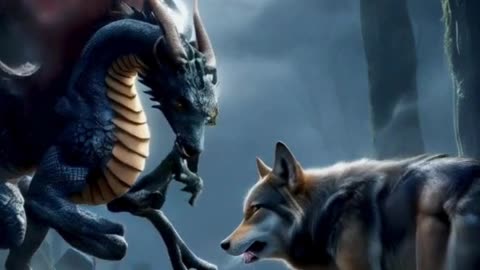 Dragon And Wolf Animal Fusion #shorts #tranding #animalfusion #animals #ai #hybridai