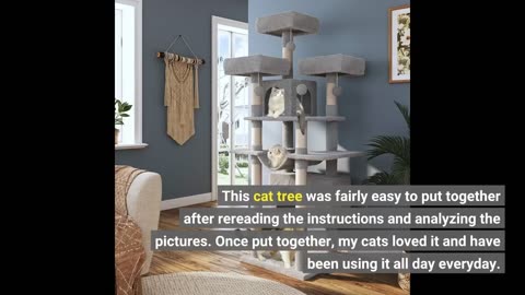 BEWISHOME 67.7 inches Large #CatTree Multi-Level #CatTower Indoor-Overview