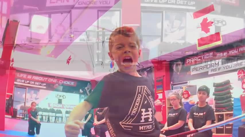 Kid Demonstrates Martial Arts Combo
