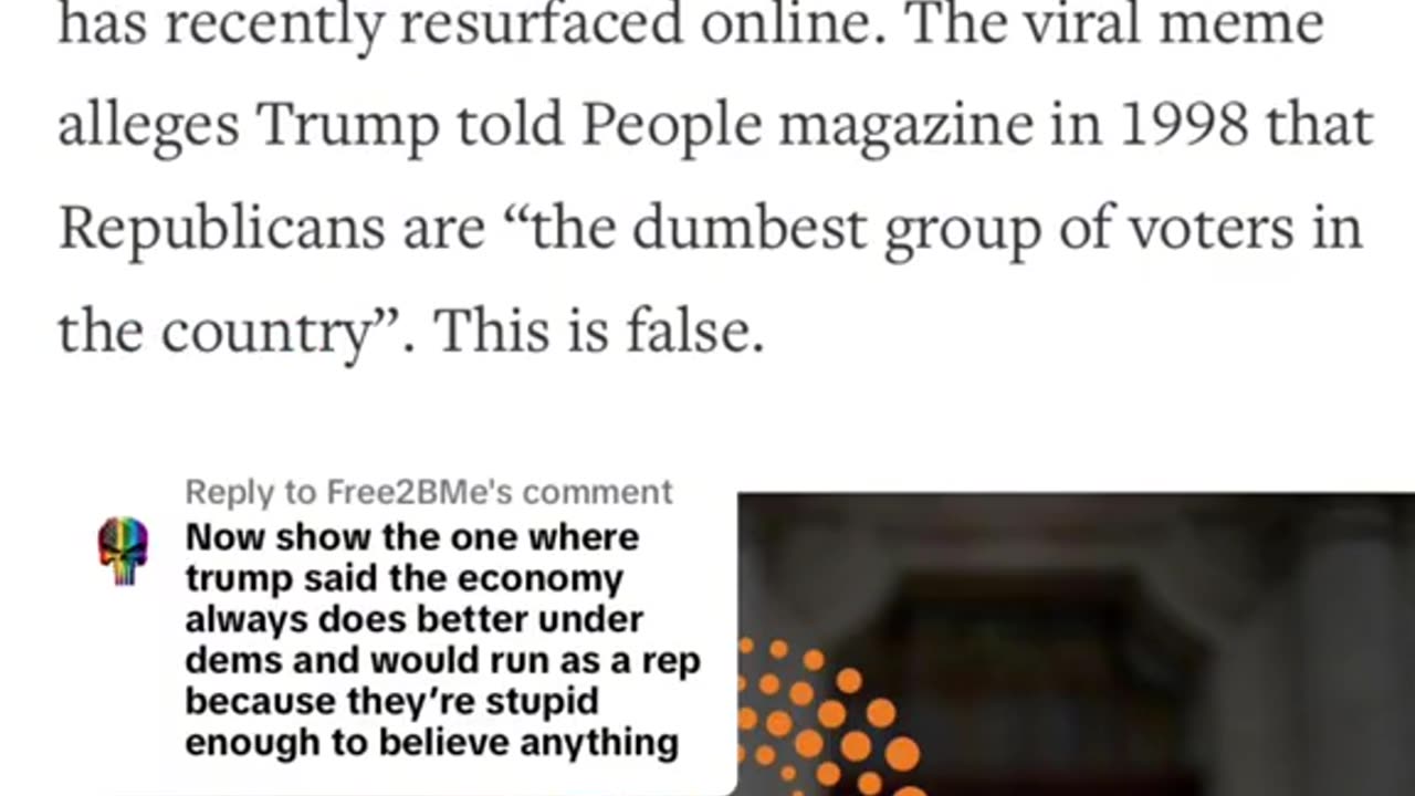 Trump did not say Republicans are dumb