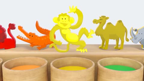 Rubber Ducks at the Swimming Pool - Nursery Cartoon Animation Video-11