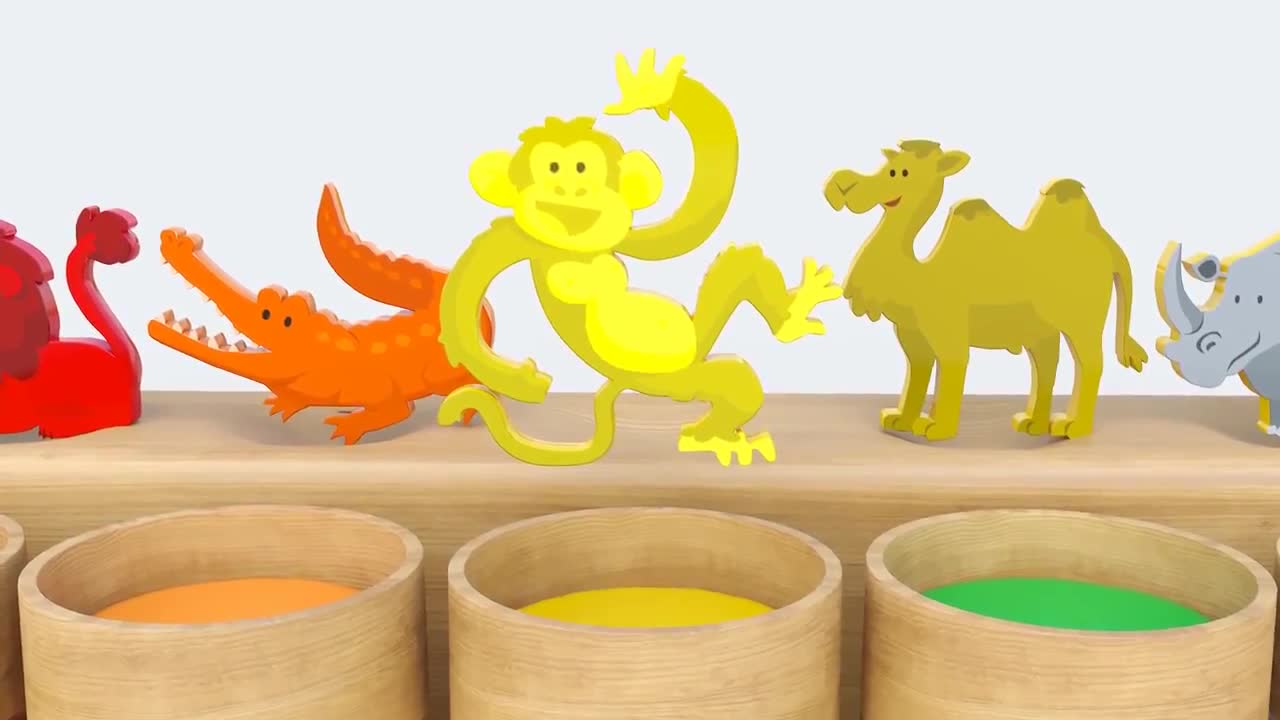 Rubber Ducks at the Swimming Pool - Nursery Cartoon Animation Video-11