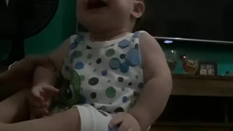 baby laughing a lot