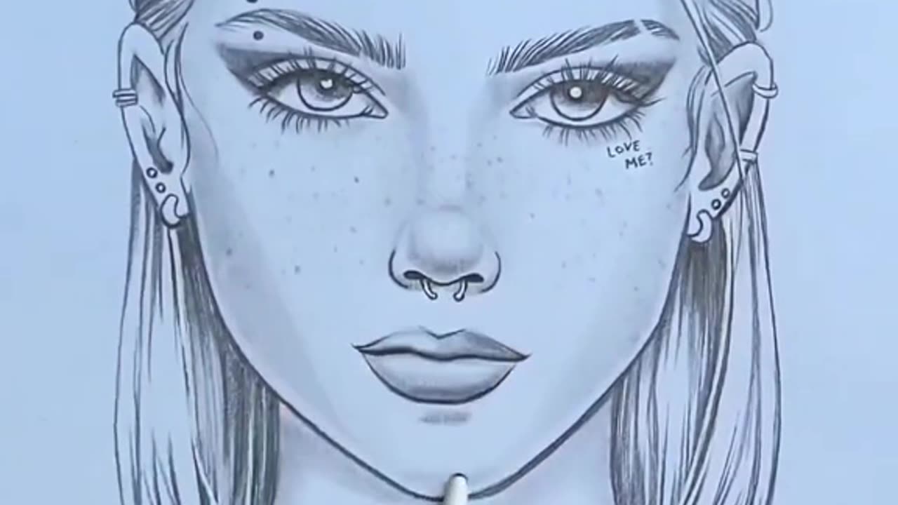 How to draw a face ✍️ #art #artwork #cartoon #anime #satisfying #draw #drawing #sketch #magic