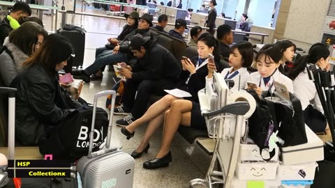 Korean airport ladies...Preview ( Full clip is 8min )