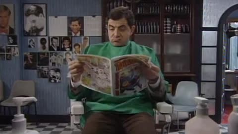 Hair cutting comedy by Mr bean