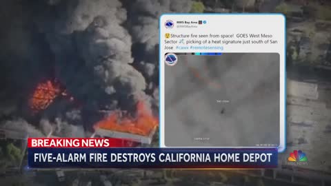 San Jose Home Depot Engulfed In Massive Fire