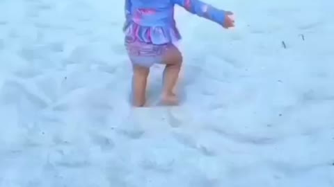 Cute baby playing
