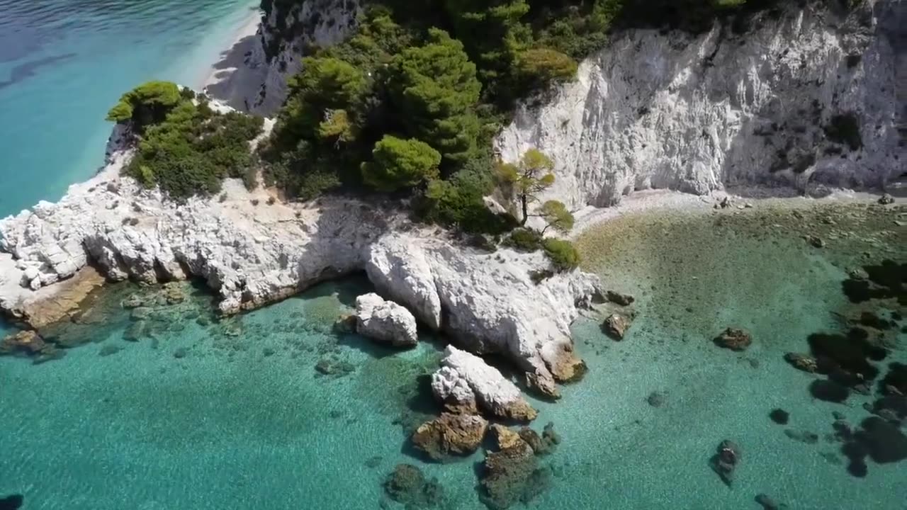 HD Stock Footage Videos Drone Aerial Island-Sea-Scenery Relaxing View Royalty Free