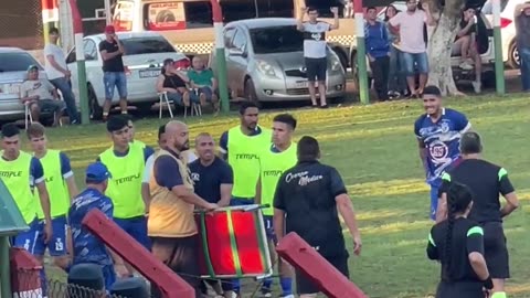 Soccer Player Feigns Injury and Repeatedly Falls Off Stretcher