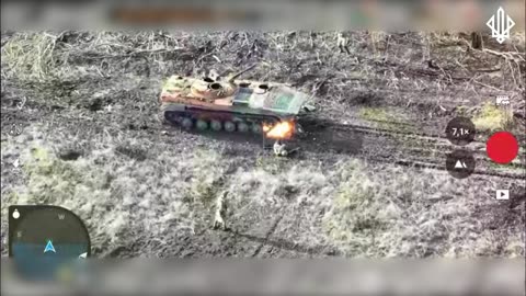 Ukrainians Finish Off the Crew of a Russian APC