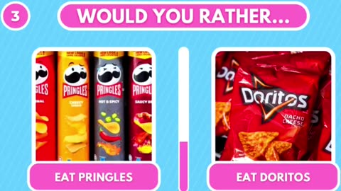 Would You Rather Snacks & Junk Food Edition | Food Quiz #challenge #guessthelogo #facts #logoquiz