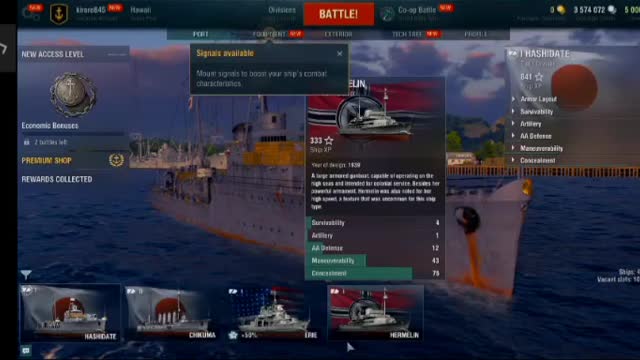 gameplay world of warships on my phone