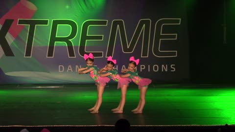 Vivienne's TRIO at XTREME Dance 'Iko Iko' 6 yrs old