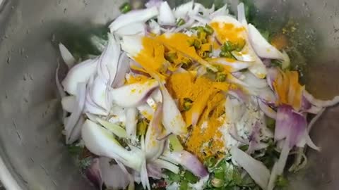 Green onion,& Methi pakoda💗💗😋😋