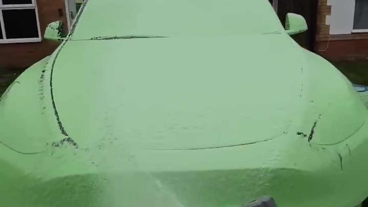 Tesla FOAM CANNON ASMR 🤮 #foamcannon #detailing #shorts